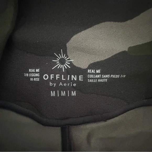 NWT OFFLINE by Aerie Real Me Hi-Rise 7/8 Legging Camo Green/Black Women’s M - Picture 6 of 11
